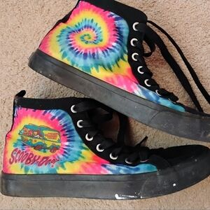 Colorful Tie-Dye High-Top Sneakers